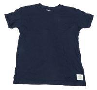 Tmavomodré tričko s kapsou Lupilu