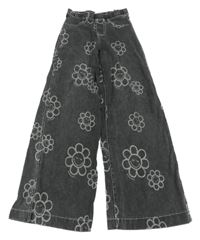 Tmavošedé široké tregíny se smajlíky H&M