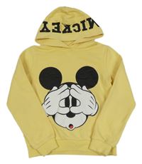 Žlutá mikina s Mickeym a kapucí C&A