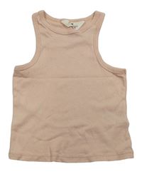 Meruňkový žebrovaný crop top H&M