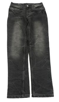 Tmavošedé melírované skinny rifle