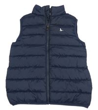 Tmavomodrá šusťáková prošívaná zateplená vesta Jack Wills