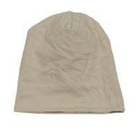 Smetanová bavlněná oboustranná čepice 