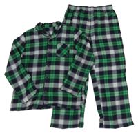 Zeleno-tmavomodré kostkované pyžamo George