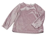 Světlerůžové sametové triko Pep&Co