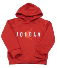 Červená mikina s potiskem a kapucí - Air Jordan