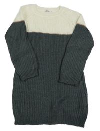 Smetnaovo-šedé pletené šaty 