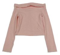 Růžovo-bílé pruhované triko Matalan