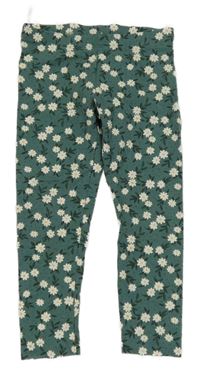 Zelené květované legíny C&A