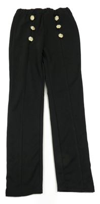 Černé tregíny s gombíky Shein