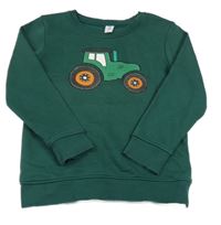 Tmavozelená mikina s traktorem Topolino