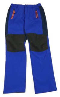 Modro-tmavomodré softshellové kalhoty