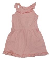 Světlerůžové šaty s volánkem George