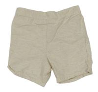 Světlebéžové melírované lněné kraťasy F&F