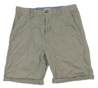 Šedé plátěné chino kraťasy Primark