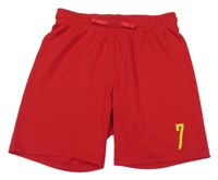 Červené sportovní kraťasy s číslem H&M