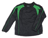 Černo-zelená šusťáková sportovní bunda 