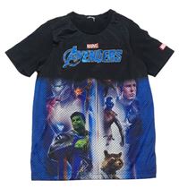 Černo-modré perforované tričko s Avengers