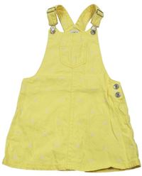 Žluté puntíkaté riflové laclové šaty F&F