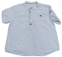 Bílo-modrá pruhovaná košile Zara