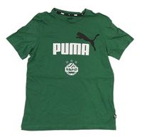 Tmavozelené tričko s logem Puma