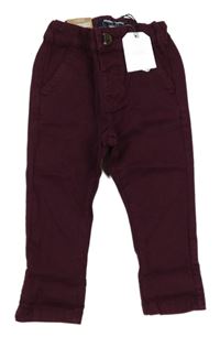 Nové - Vínové chino kalhoty Next