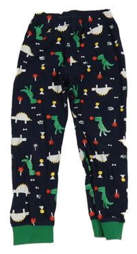 Tmavomodré pyžamové kalhoty s diny 