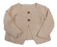 Růžový propínací svetr Next