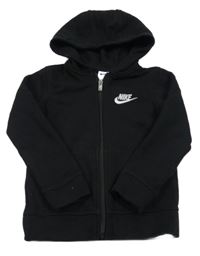 Černá propínací mikina s logem a kapucí Nike