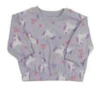 Lila mikina s jednorožci Primark