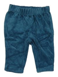 Modré žebrované sametové tepláky C&A