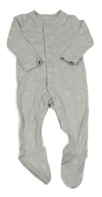 Světlešedý květovaný overal M&S