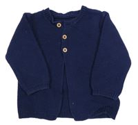 Tmavomodrý propínací svetr Matalan