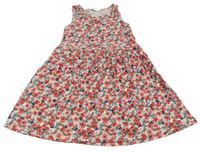 Bílo-růžovo-modré květované šaty H&M