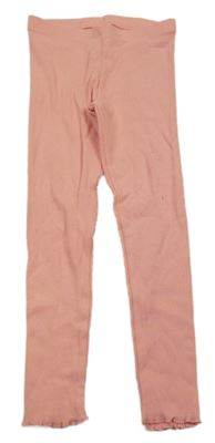 Růžové žebrované legíny F&F