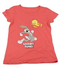 Fuchsiové tričko s Tweetym a kamarády - Looney Tunes