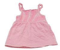 Bílo-neonově růžový pruhovaný top C&A