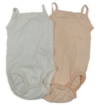 2set - 2x vzorované body - světlerůžové + bílé H&M