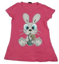 Růžové tričko s králíčkem Crash one 