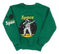 Zelená mikina s astronautem 