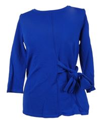 Dámský safírový lehký svetr s mašlí Gallery 