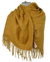 Dámská hořčicová šála s třásněmi Accessorize 