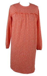 Dámské červeno-bílé vzorované strukturované šaty Gémo 