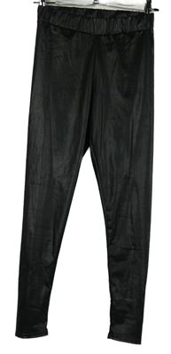 Dámské černé potažené legíny 