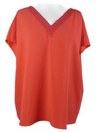 Dámská jahodová halenka s krajkou Soon 