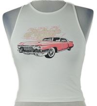 Dámský bílý crop top s autem Shein 
