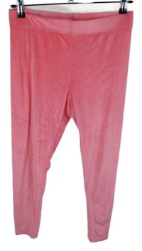 Dámské růžové sametové legíny Up2Fashion 