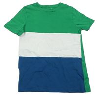 Zeleno-bílo-modré tričko Tu