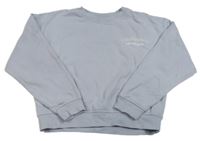 Světlemodrá crop mikina s nápisem Matalan