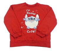 Červená mikina se Stitchem Primark 